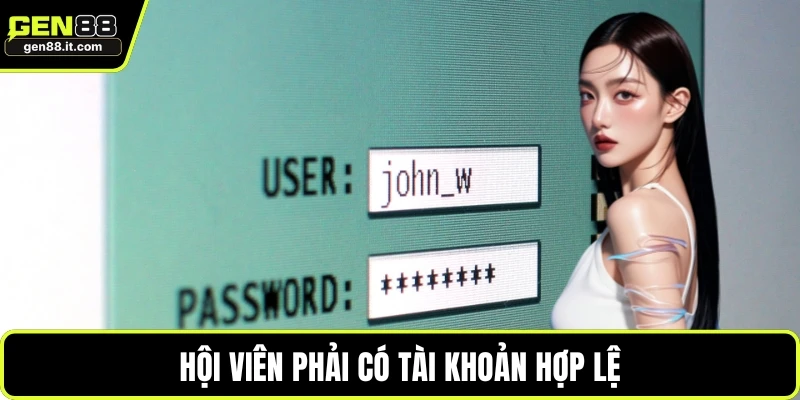 Đăng Nhập GEN88 1 Hội viên phải có tài khoản hợp lệ