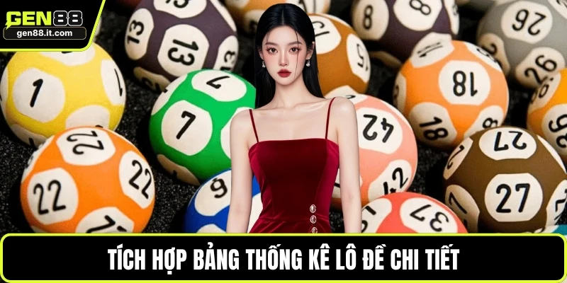 Tích hợp bảng thống kê lô đề chi tiết